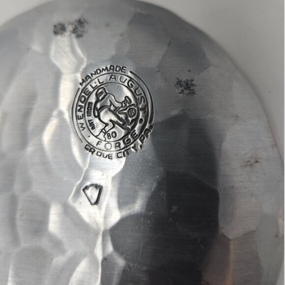 Vintage Wendell August Forge Teddy Bear Aluminum Trinket Dish Round Grove City P - Picture 3 of 5